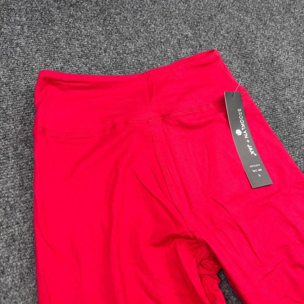 Brooklyn + Jax Active Yoga Athleisure Red Cropped Leggings
